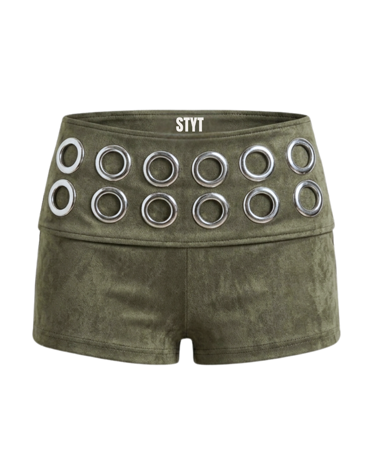 Ringleader Low Rise Micro Mini Shorts - Olive