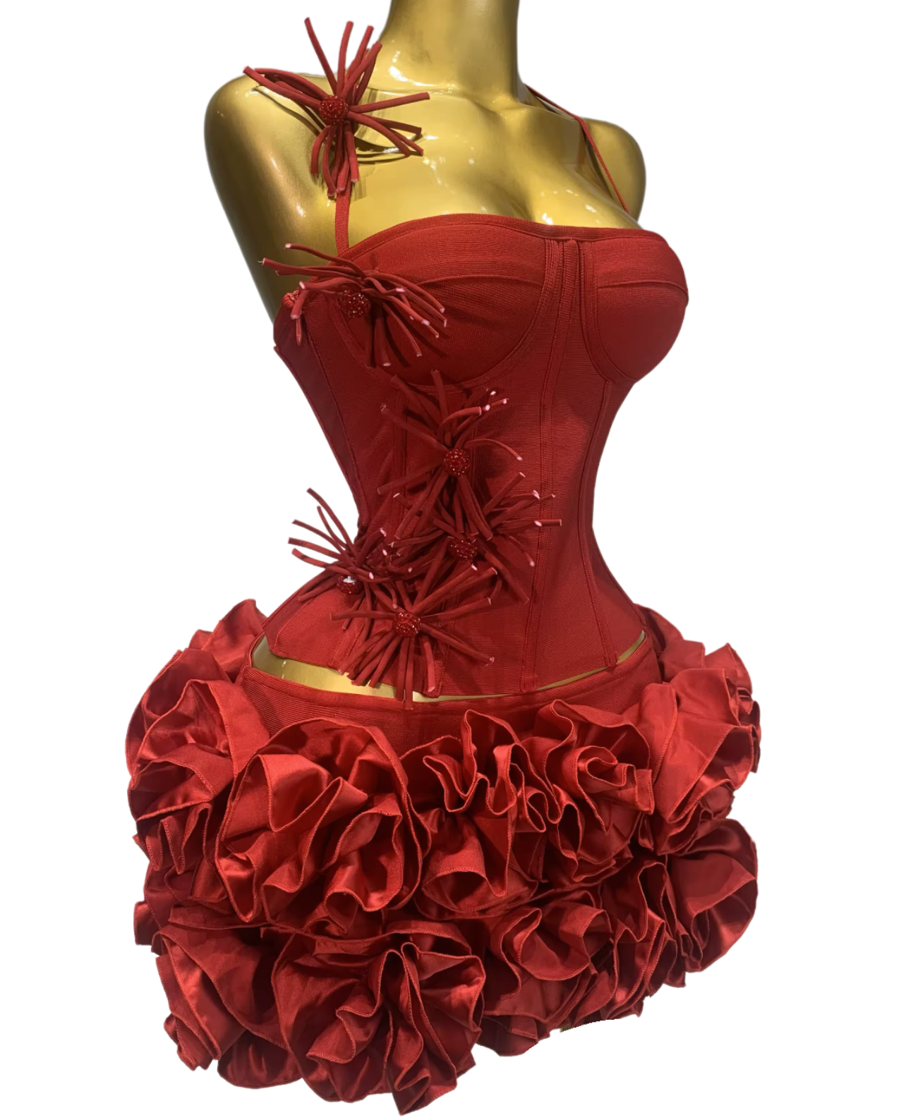 Reservation Only Mini Skirt Set - Black