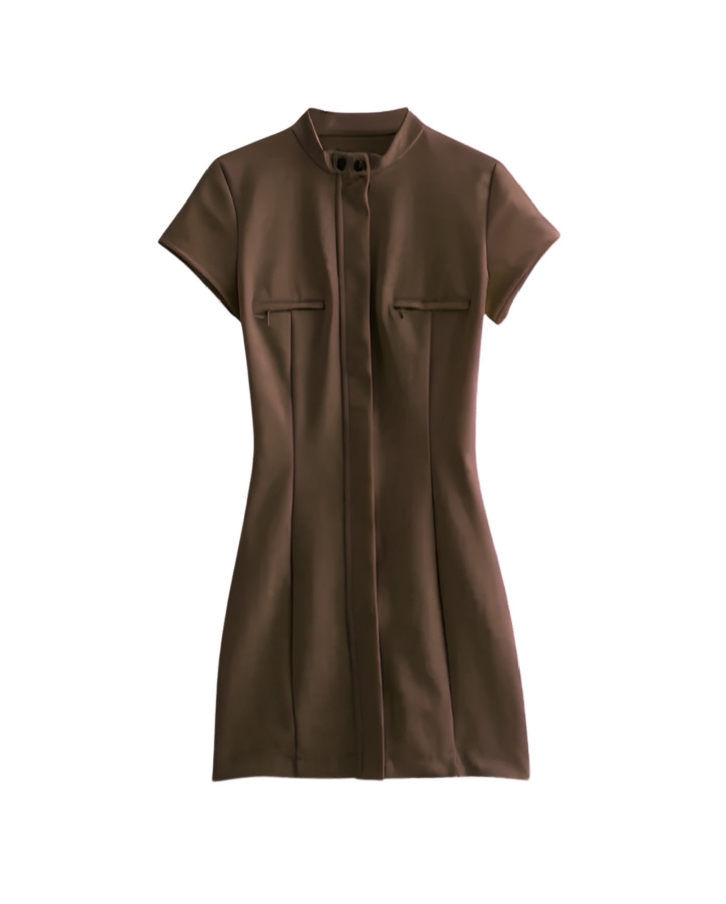 Office Babe Mini Dress - Brown