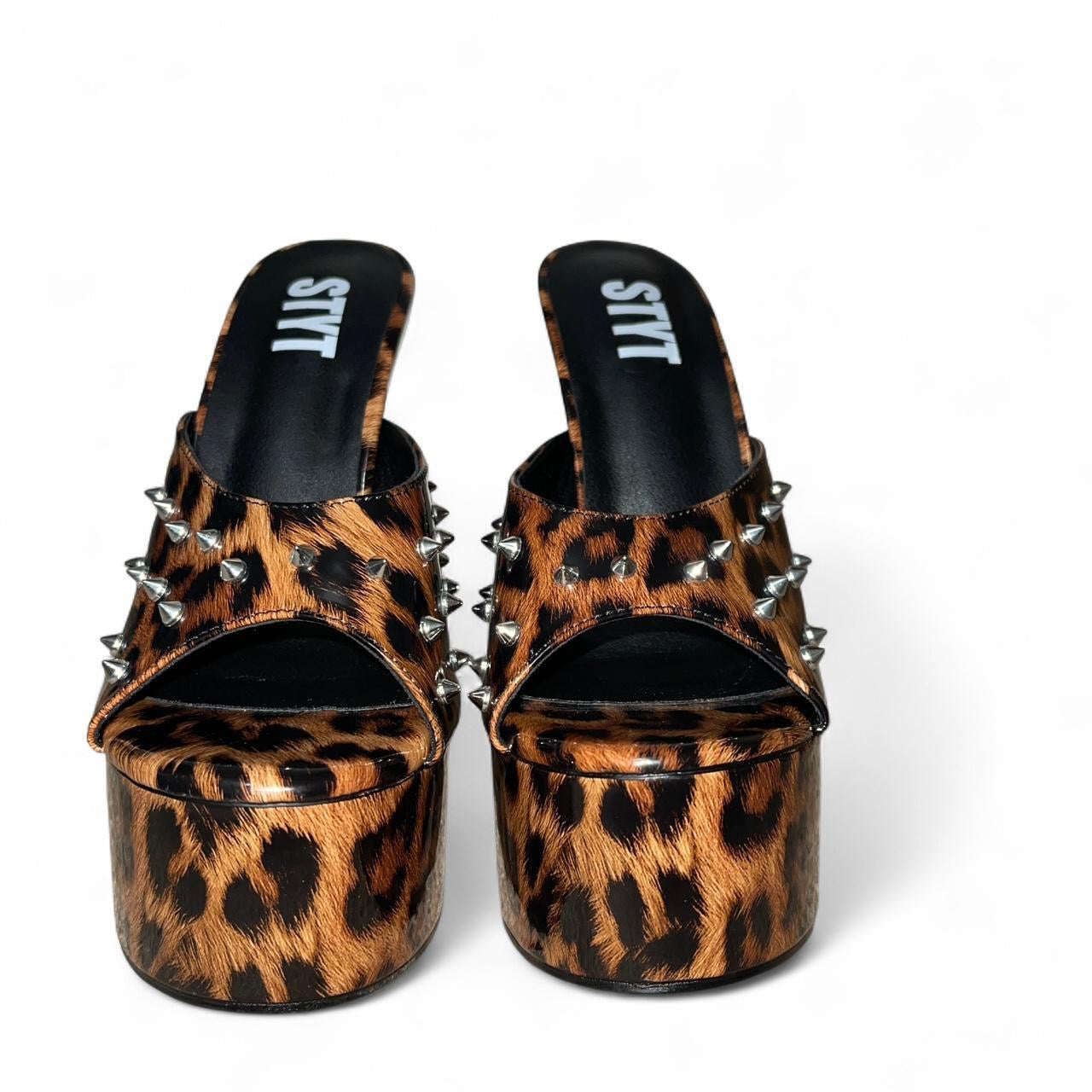 Primal Leopard Platform Heels - Brown