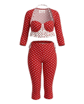 Minnie Capri Polka Dot Set - Red