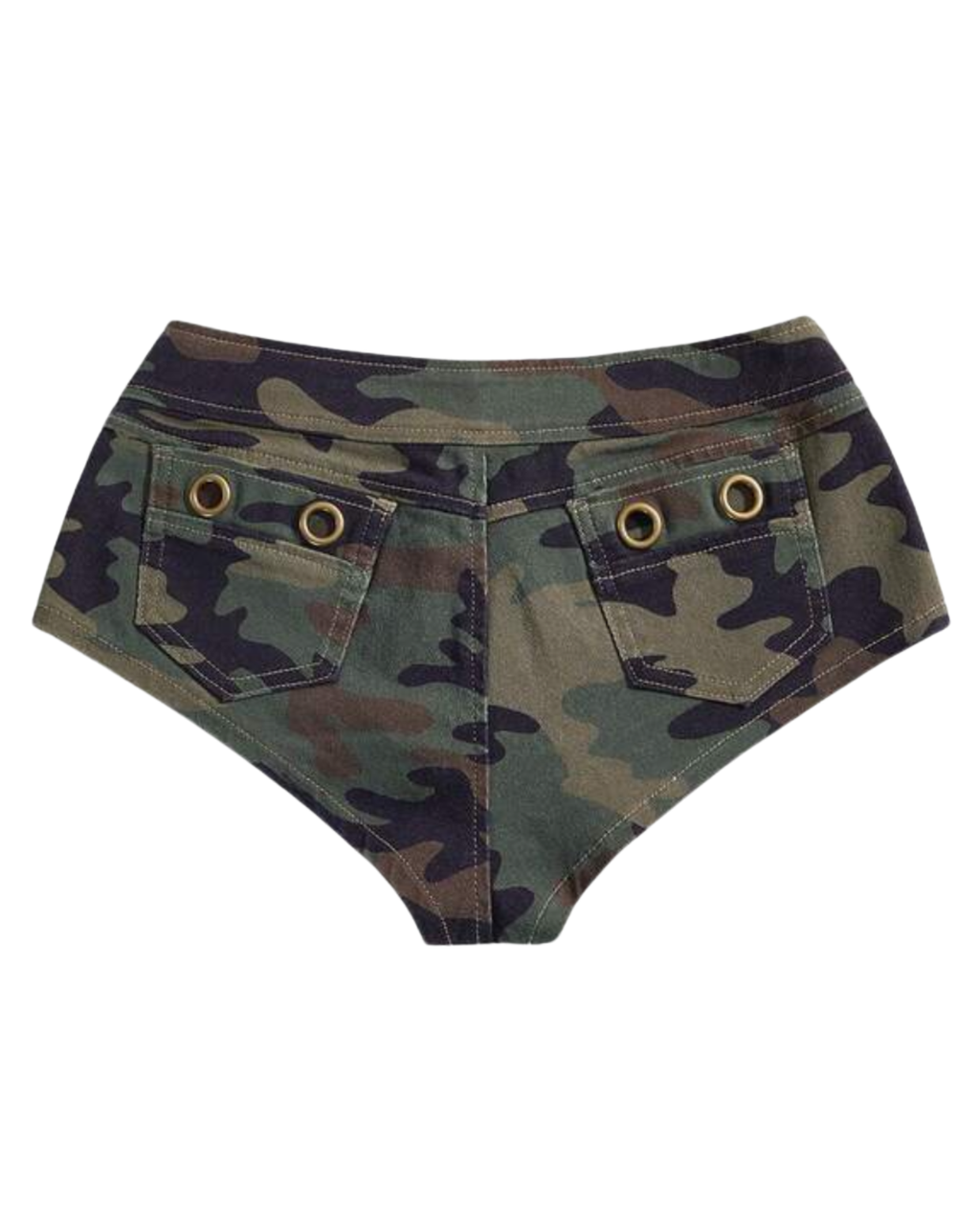 Call Me Command Micro Mini Shorts - Camouflage