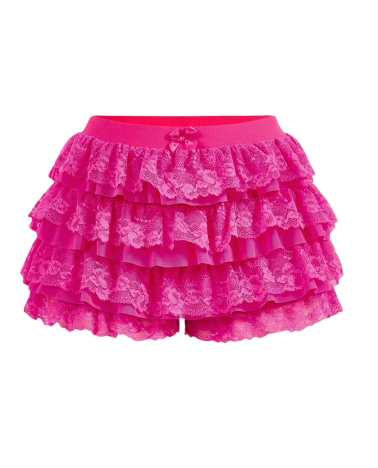 Hottie Ruffled Shorts - Hot Pink