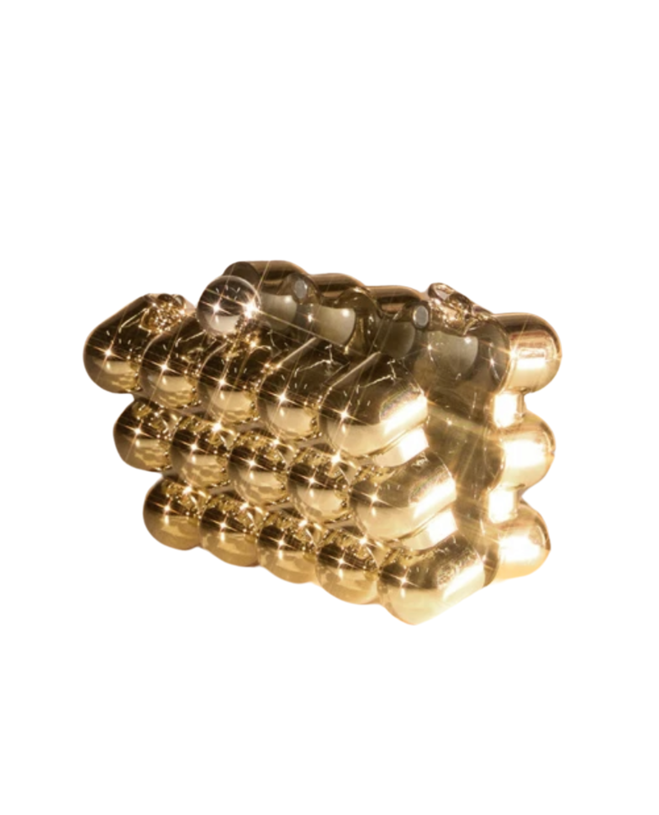 Gold Digger Bubble Clutch - Gold