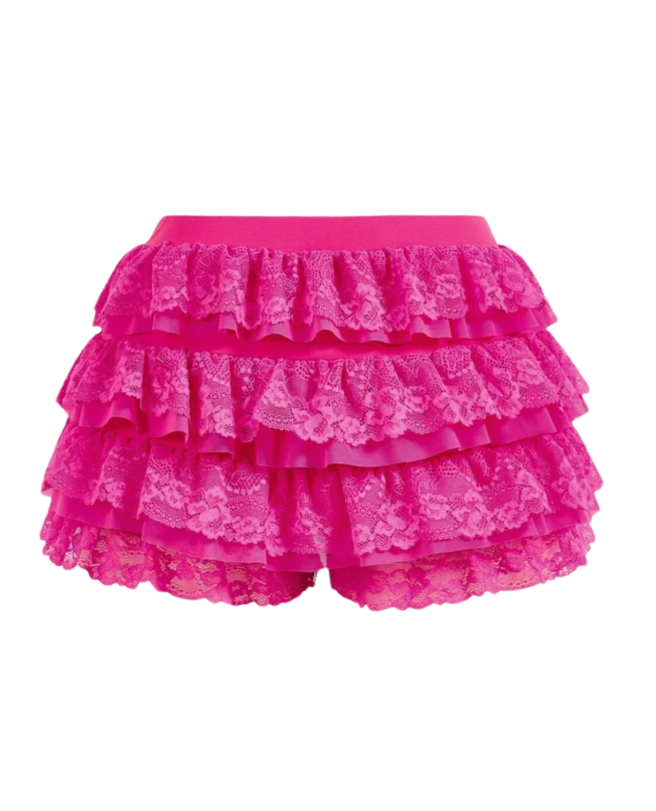 Hottie Ruffled Shorts - Hot Pink