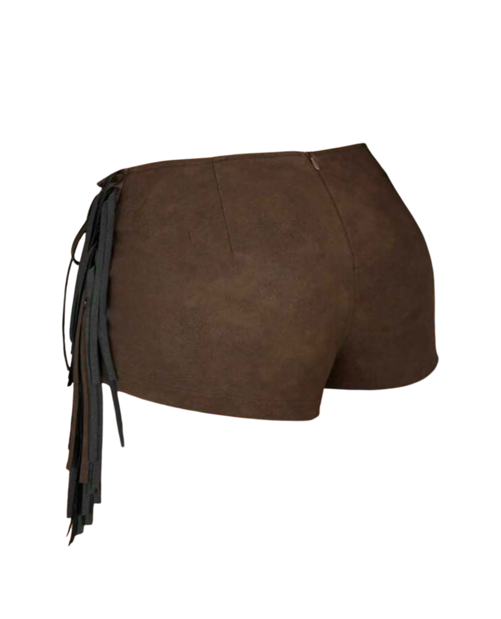 Whiplash Low Rise Micro Mini Shorts - Brown