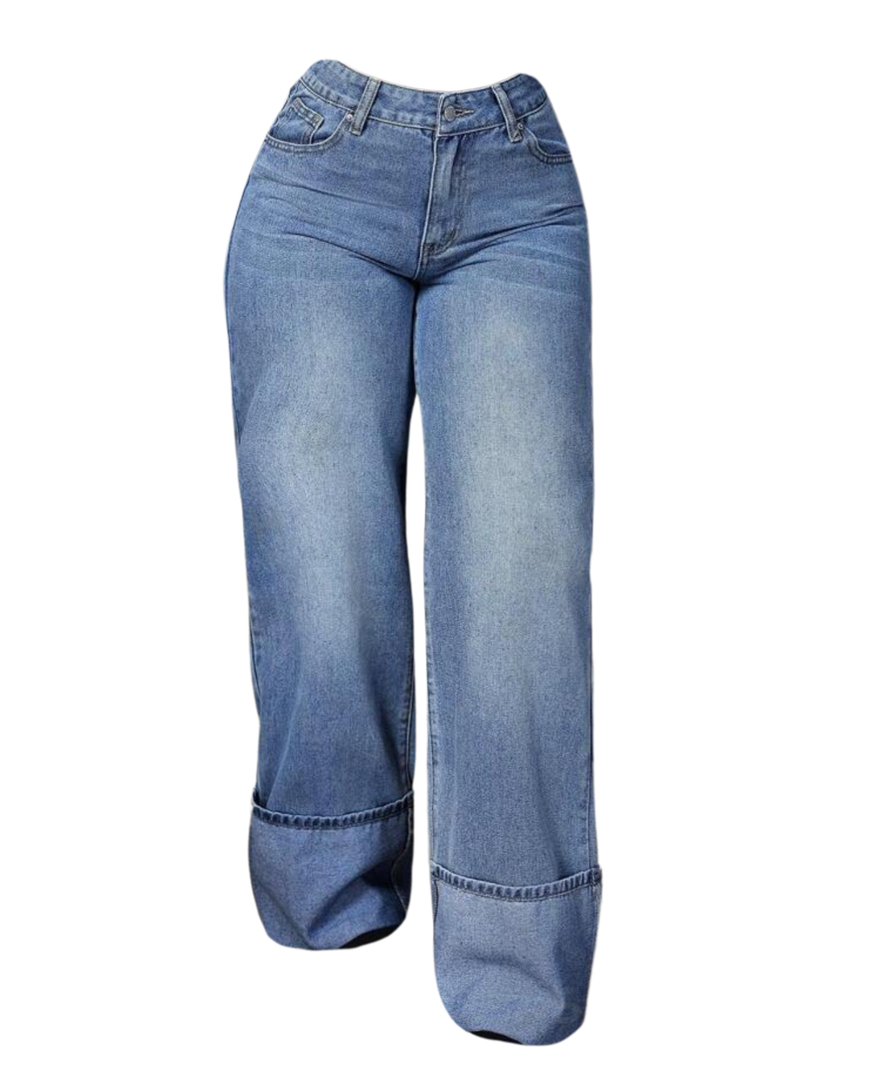 Casual Cutie Oversized Jeans - Light Blue