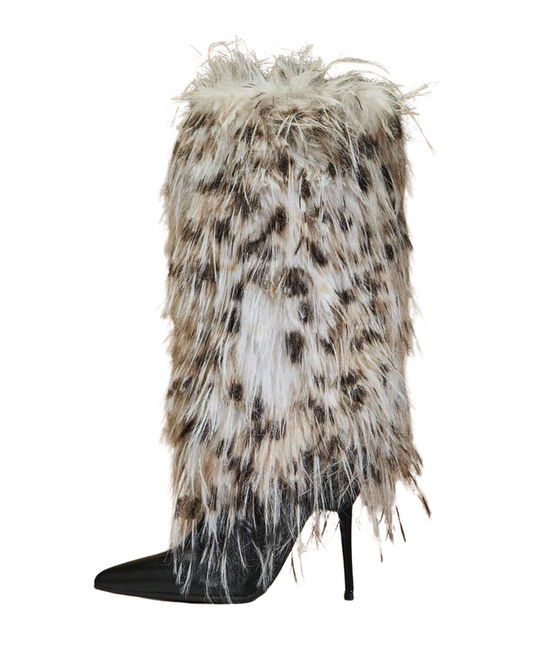 Envy Me Vegan Fur Boots - Black
