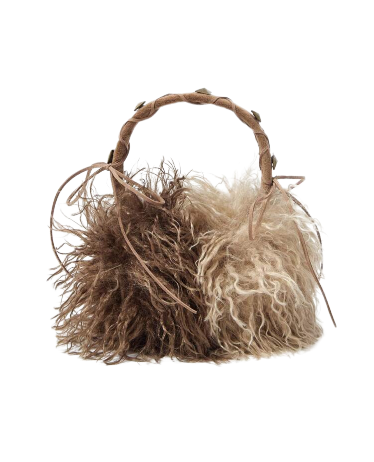 Tuned Out Vegan Fur Earmuffs - Beige