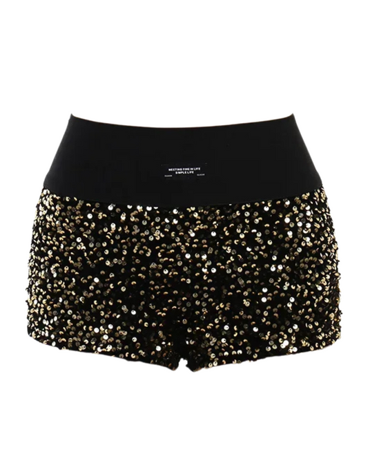 Glitters That Gold Shorts - Black