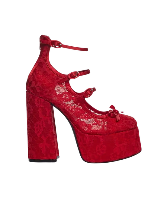 Appeal Platform Heels - Red