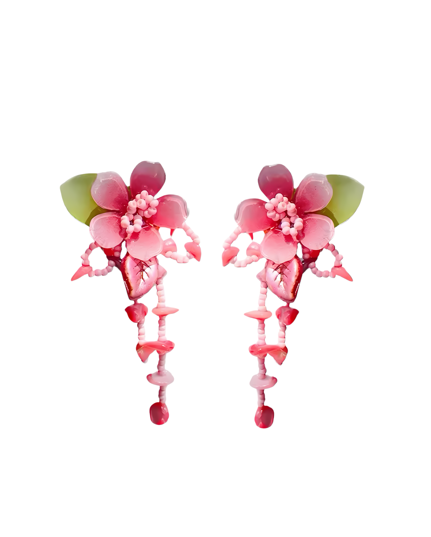 Forbidden Drop Earrings - Pink