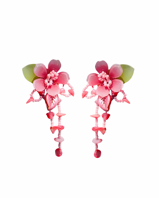 Forbidden Drop Earrings - Pink