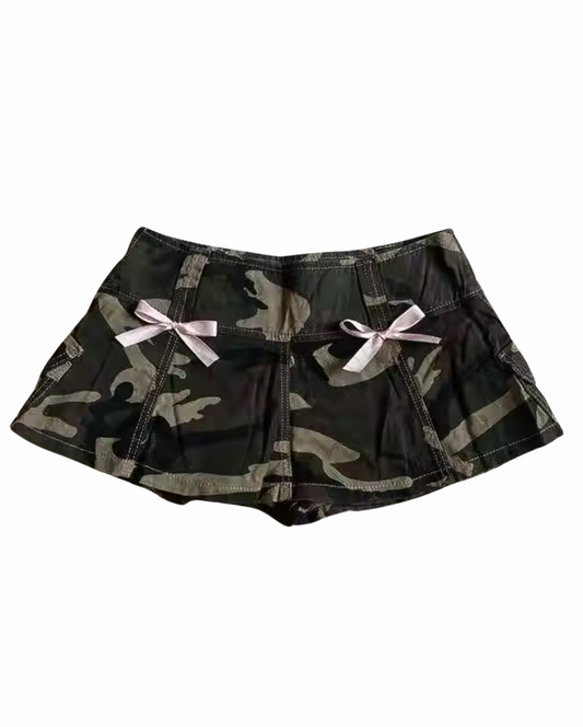 In Battle Mini Skirt - Olive