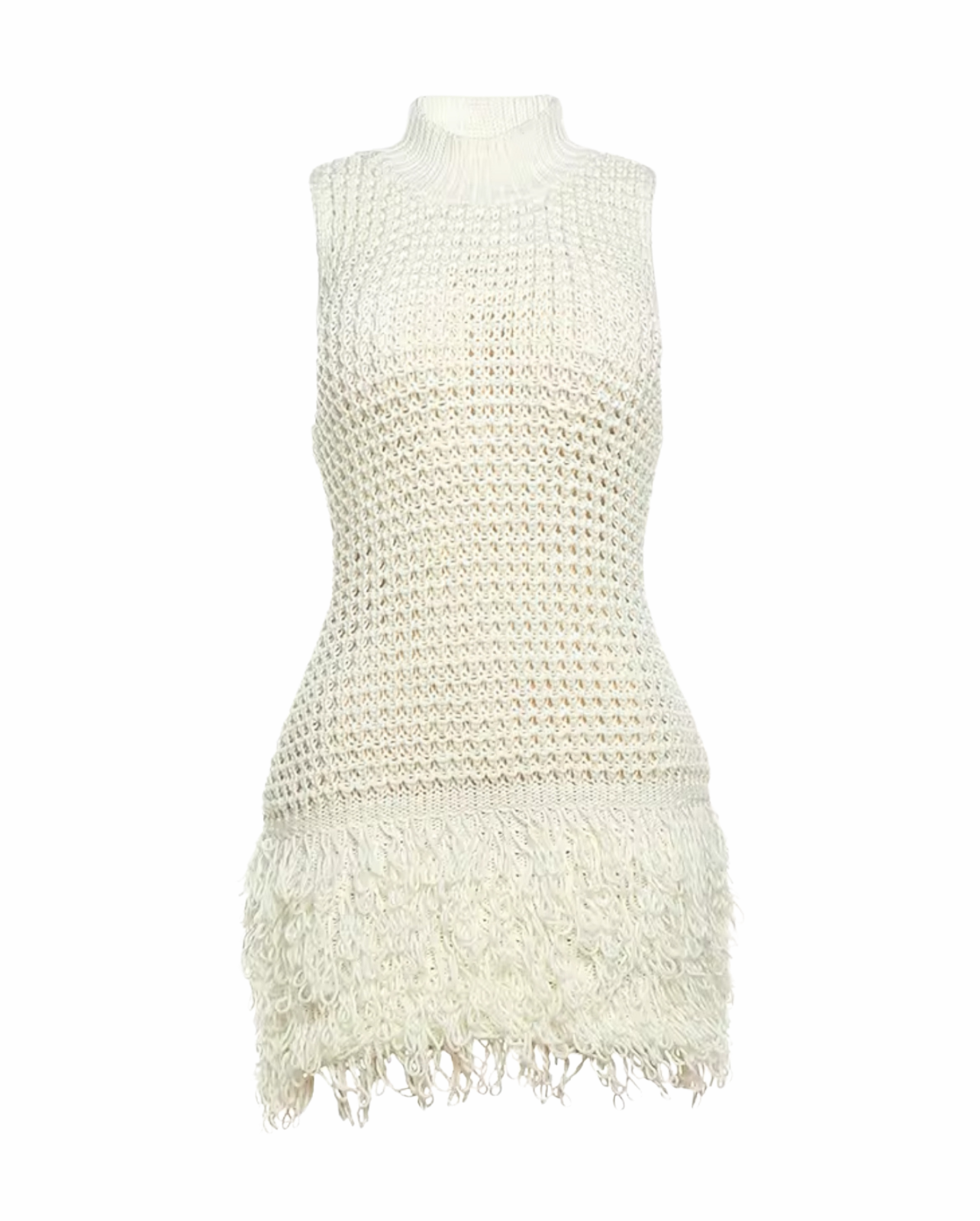 Belize Knit Mini Dress - Cream