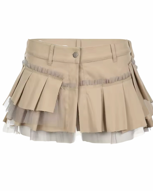 Camp Out Khaki Mini Skirt - Brown