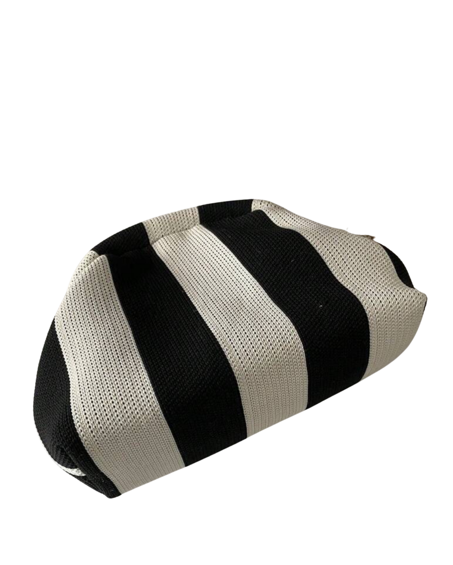 Earned My Stripes Medium Clutch - Black/White