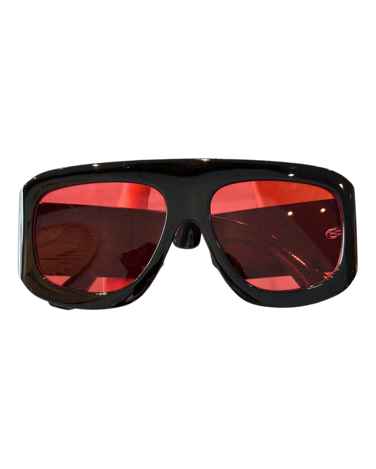 Stop and Stare Oversized Sunglasses - Red