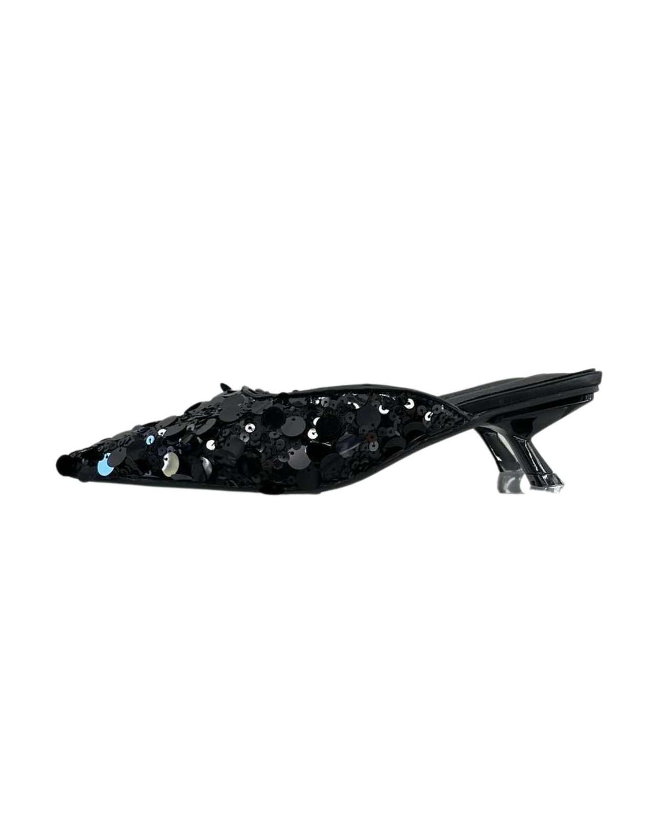 Ravn Sequin Kitten Heel - Black