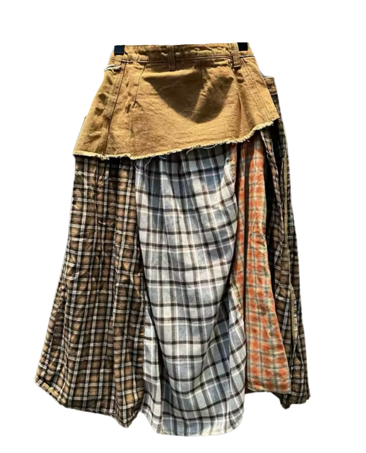 Tour Life Plaid Maxi Skirt - Blue