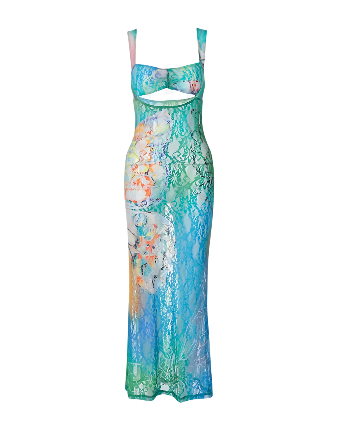 Eden Lace Maxi Dress - Multi