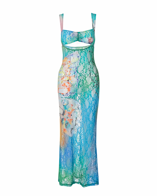 Eden Lace Maxi Dress - Multi