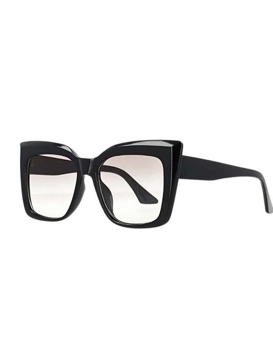 Feline Oversized Glasses - Black